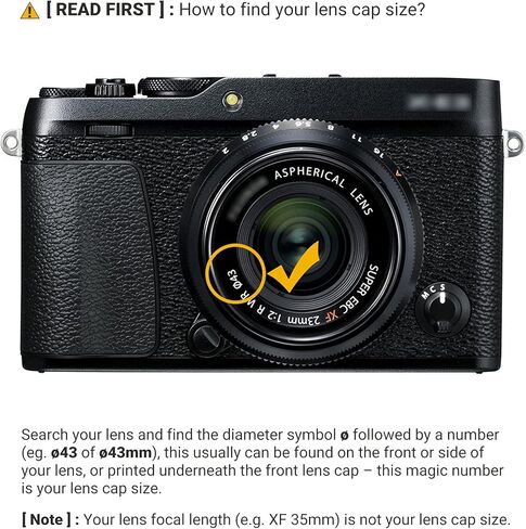 غطاء غطاء عدسة أمامي 43 مم من JJC وفلتر متعدد الطبقات للأشعة فوق البنفسجية لـ Fuji Fujifilm XF 35 مم f2، XF 23 مم f2 لـ Canon RF 50 مم f1.8 STM، EF-M 22 مم f2 وعدسات أخرى بخيط فلتر 43 مم in Saudi Arabia
