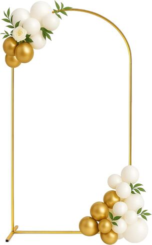 7.2FT Metal Wedding Arch Backdrop Stand – Gold Arch Backdrop for Party, Ceremony, Baby Shower, Birthday, Balloon Decorations – Indoor/Outdoor Metal Floral Arch Frame in Saudi Arabia