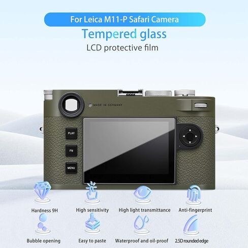 واقي شاشة لـ Leica M11-P Safari، زجاج مقسى عالي الدقة، صلابة 9 ساعات، خدش، مضاد لبصمات الأصابع، واقي غشاء من الزجاج المقوى لكاميرا Leica M11-P Safari [عبوة من قطعتين] in Saudi Arabia