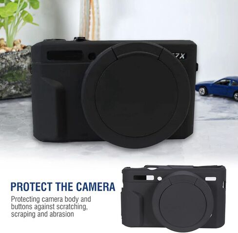 Denash Silicone Camera Case, Anti - Scratch Soft Silicone, Lightweight Soft Cage, Protector with Removable Lens Cover for G7XII / G7X Mark II, Denashkzge9p5y3v in Saudi Arabia