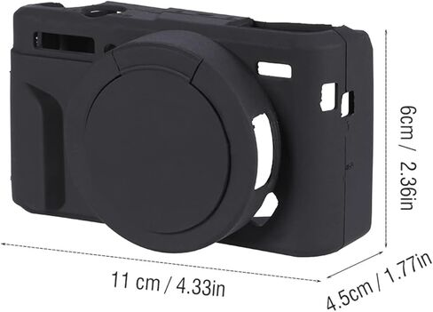 Denash Silicone Camera Case, Anti - Scratch Soft Silicone, Lightweight Soft Cage, Protector with Removable Lens Cover for G7XII / G7X Mark II, Denashkzge9p5y3v in Saudi Arabia