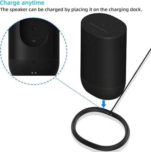 قاعدة شحن لـ Sonos Move 2 مع محول 45W ， Universal Gen 2nd و 1st (Black) in Kuwait