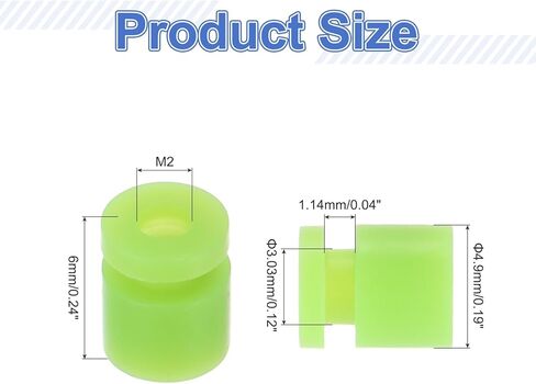 كرات مطاطية مضادة للاهتزاز من MECCANIXITY RC لجهاز التحكم في الطيران RC F4 F7 ملحقات الطائرة بدون طيار M2x6mm (أخضر)، حزمة من 20 قطعة in Saudi Arabia