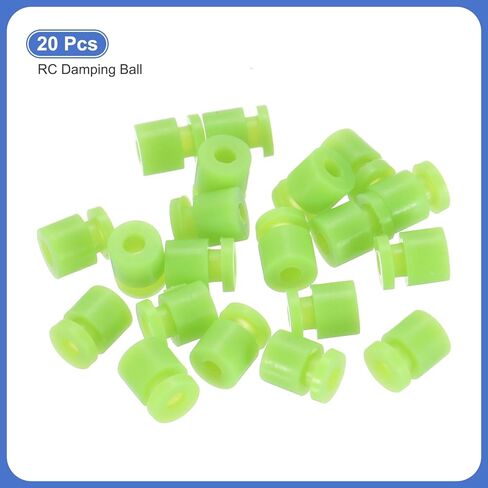 كرات مطاطية مضادة للاهتزاز من MECCANIXITY RC لجهاز التحكم في الطيران RC F4 F7 ملحقات الطائرة بدون طيار M2x6mm (أخضر)، حزمة من 20 قطعة in Saudi Arabia