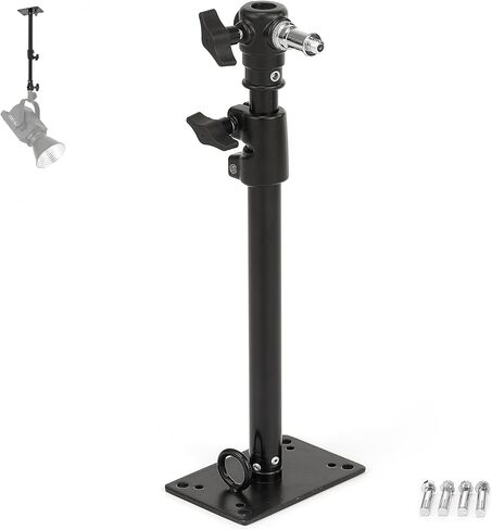 PHOCUS Photography Studio Wall Mount Boom Arm, 22 Inch Adjustable Camera Ceiling Mount Light Stand with 1/4" to 3/8" Threaded Stud for Video Ring Light, Monolight, Softbox, Flash (22 inch) in Kuwait
