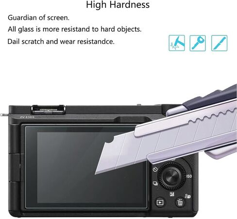 for Sony ZV-E10 II Screen Protector [3 Pack] HD Tempered Glass Film [Anti-Fingerprint] [Anti-Scratch] [Bubble Free] [Case Friendly] Compatible for Sony Alpha ZV-E10 II Mirrorless Camera in Saudi Arabia