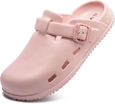 Women's Work Mules Garden Clogs - Comfy Adjustable Strap, Lightweight, Breathable & Non-Slip for Casual Daily Wear in Saudi Arabia