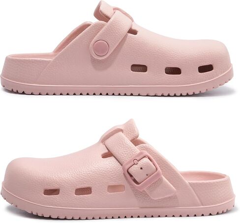 Women's Work Mules Garden Clogs - Comfy Adjustable Strap, Lightweight, Breathable & Non-Slip for Casual Daily Wear in Saudi Arabia