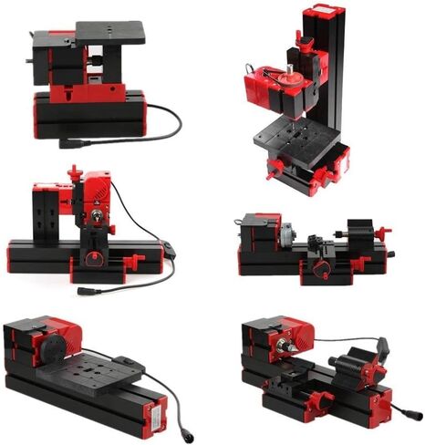 Lathe Tool Electrical Tools DC 12V 6 in 1 Multi Metal Mini Wood CNC Lathe Motorized Jig-Saw Grinder Driller Milling in Saudi Arabia