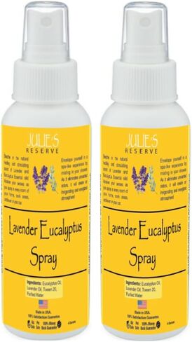 Lavender Eucalyptus Room & Linen Raper Julie's Reserve Natural Oft Oil Spray Bathratory Wivigorate and Growing ، 4 Owits (Pack of 1) in Saudi Arabia