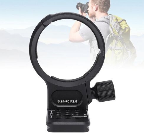 Acouto Lens Collar Tripod Mount Lens Support Holder Bracket for 24-70 F2.8 DG ND with Mounting System Oversized Base Aluminum Alloy for Professional Cameras in Saudi Arabia