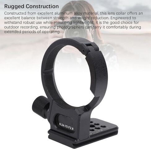Acouto Lens Collar Tripod Mount Lens Support Holder Bracket for 24-70 F2.8 DG ND with Mounting System Oversized Base Aluminum Alloy for Professional Cameras in Saudi Arabia