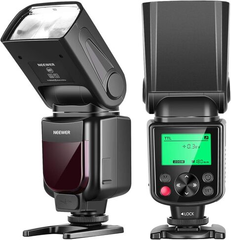 NEEWER NW700-C TTL Flash Speedlite Compatible with Canon DSLR Cameras, 1/8000s High Speed Sync, 1/1-1/256 Output, TCM Function, 230 Full Power Flash, 0.1-2.7s Fast Recycling, Batteries Not Included in Saudi Arabia