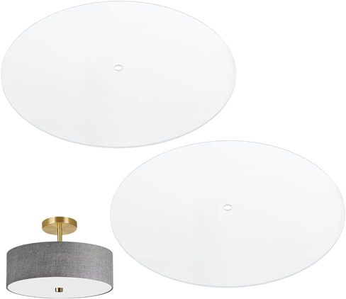 PH PandaHall Lamp Shade Diffuser, 2pc 11.4" Diameter with 0.39" Acrylic Center Hole Round Diffusers 2.5mm Thick Round Diffuser Sheet for Drum Lampshades Pendant Lights Fits 12" Openings in Saudi Arabia