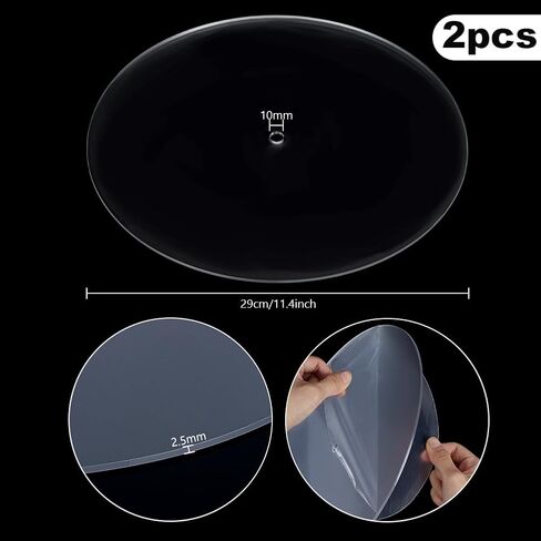 PH PandaHall Lamp Shade Diffuser, 2pc 11.4" Diameter with 0.39" Acrylic Center Hole Round Diffusers 2.5mm Thick Round Diffuser Sheet for Drum Lampshades Pendant Lights Fits 12" Openings in Saudi Arabia