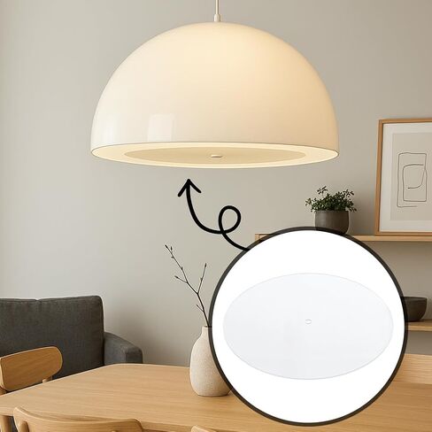 PH PandaHall Lamp Shade Diffuser, 2pc 11.4" Diameter with 0.39" Acrylic Center Hole Round Diffusers 2.5mm Thick Round Diffuser Sheet for Drum Lampshades Pendant Lights Fits 12" Openings in Saudi Arabia