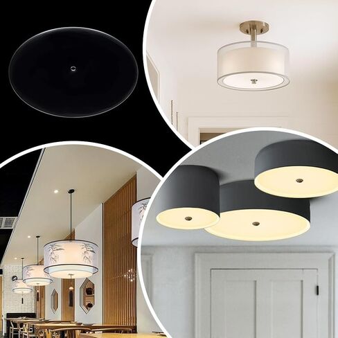 PH PandaHall Lamp Shade Diffuser, 2pc 11.4" Diameter with 0.39" Acrylic Center Hole Round Diffusers 2.5mm Thick Round Diffuser Sheet for Drum Lampshades Pendant Lights Fits 12" Openings in Saudi Arabia