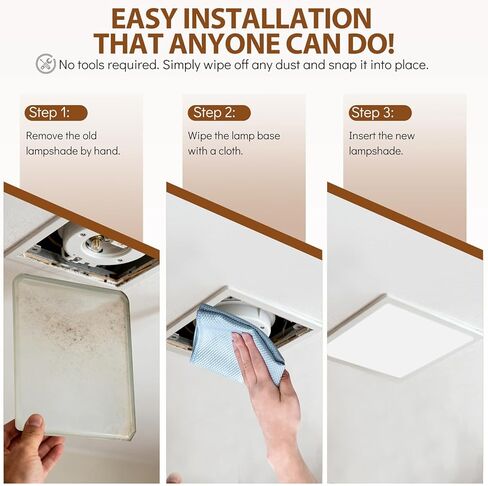 SAFIGLE Square Acrylic Ceiling Light Diffuser Sheet High Light Transmittance Lampshade for Exposed Fixtures Soft Comfortable Illumination for Bedroom and Lounge Easy Maintenance in Saudi Arabia