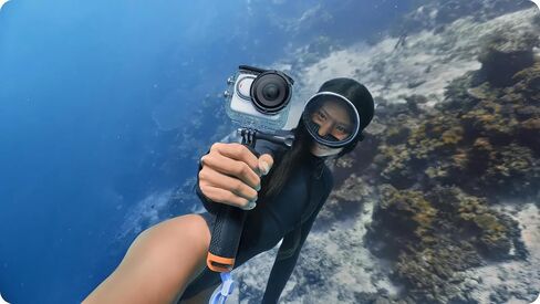 حافظة غوص Insta360 لجهاز GO 3/GO 3S، مقاومة للماء، عدسات زجاجية، شفافة in Saudi Arabia