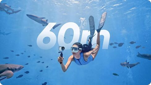 حافظة غوص Insta360 لجهاز GO 3/GO 3S، مقاومة للماء، عدسات زجاجية، شفافة in Saudi Arabia