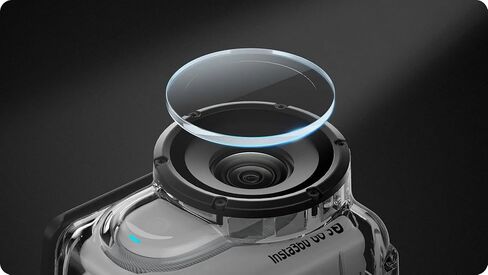 حافظة غوص Insta360 لجهاز GO 3/GO 3S، مقاومة للماء، عدسات زجاجية، شفافة in Saudi Arabia