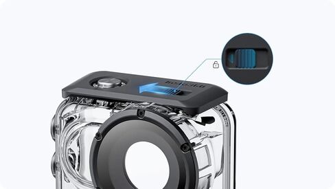 حافظة غوص Insta360 لجهاز GO 3/GO 3S، مقاومة للماء، عدسات زجاجية، شفافة in Saudi Arabia