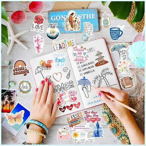 207pcs ملصقات يسوع المسيحية ، ملصقات آية الكتاب المقدس الملهمة فينيل المقاومة للماء لزجاجات المياه وأجهزة الكمبيوتر المحمولة وأجهزة الكمبيوتر المحمولة والهدايا الدينية للأطفال والمراهقين والبالغين in Saudi Arabia