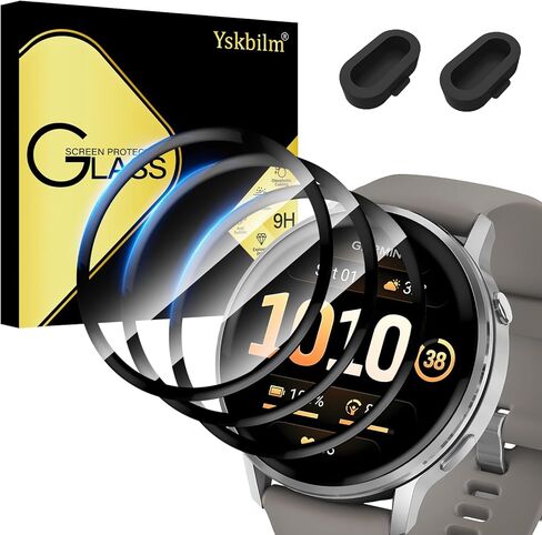 (6 Pack) for Garmin Forerunner 970 Smart Watch Screen Protector + (2 Pack) Silicone Anti-dust Plugs TPU HD Clear Protective Film in Kuwait