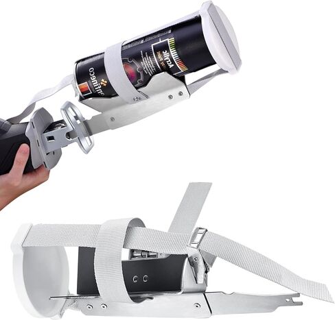 Silver Paint Shaker Attachment for Reciprocating Saw – Stainless Steel Spray Can Mixer Fits 2"-4" Cans – Fast Paint, Stain & Varnish Mixing Tool – Secure Straps, Universal Fit (Not for Bauer Saws) in Saudi Arabia