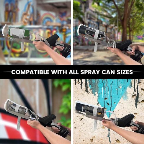 Silver Paint Shaker Attachment for Reciprocating Saw – Stainless Steel Spray Can Mixer Fits 2"-4" Cans – Fast Paint, Stain & Varnish Mixing Tool – Secure Straps, Universal Fit (Not for Bauer Saws) in Saudi Arabia