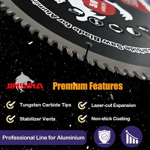 شفرة منشار دائري من الألومنيوم 10 بوصة 100 طن، شفرة منشار ميتري للطاولة مع طرف من كربيد التنجستن، شفرة قطع للمعادن غير الحديدية، النحاس، البولي كربونات، الحوائط الجافة، MDF، البلاستيك، 5/8 بوصة 1 قطعة in Kuwait