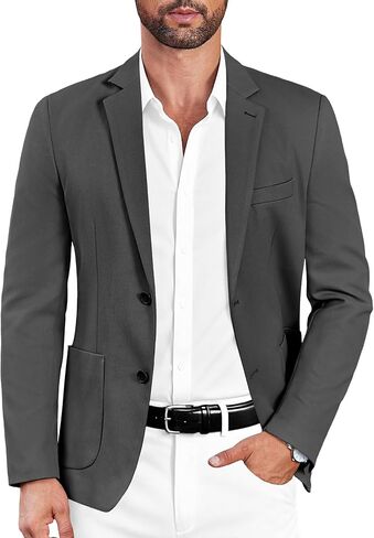 COOFANDY Men's Casual Knit Blazer Two Button Suit Jacket Sport Coat Slim Fit in Saudi Arabia