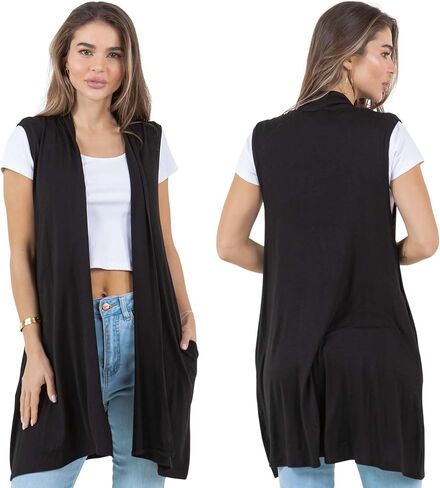 Azules Cropped Cardigan for Women - Open Front Drape, Lightweight Cardigan Jacket Sweater - Long Sleeves Women's Cardigans in Saudi Arabia