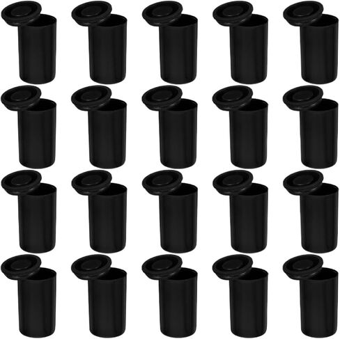 Film Canisters with Caps 70/80/90Pcs Film Box Black Canisters Camera Reel Containers Storage Bins with Lids Mpty Clear Cylinder(90pcs) in Saudi Arabia