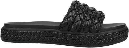 MIA Womens Bri Braided Platform Slide Casual Sandals Casual - Black - Size 6.5 M in Saudi Arabia