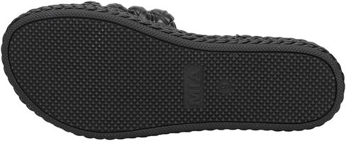 MIA Womens Bri Braided Platform Slide Casual Sandals Casual - Black - Size 6.5 M in Saudi Arabia