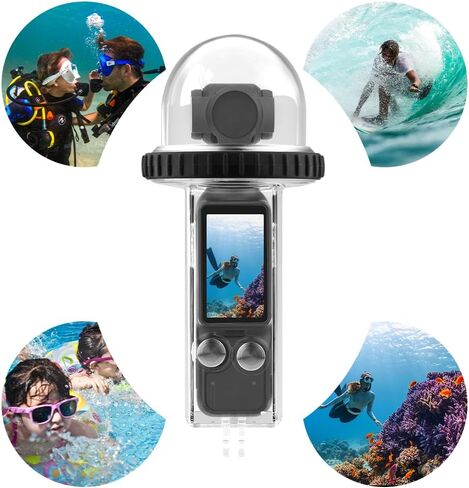 حافظة مقاومة للماء/حافظة غوص لجيب DJI OSMO 3، غطاء حماية للغوص العميق بعمق 40 مترًا للتصوير الفوتوغرافي تحت الماء، مقاوم للماء، مقاوم للغبار، محكم الغلق in Saudi Arabia