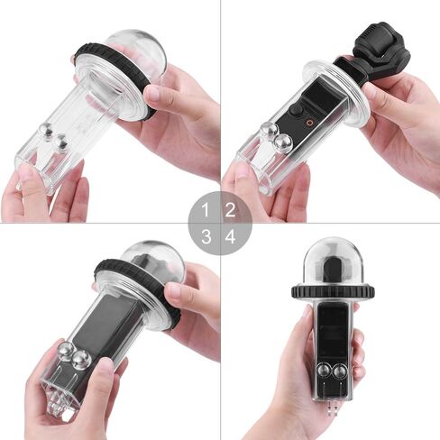 حافظة مقاومة للماء/حافظة غوص لجيب DJI OSMO 3، غطاء حماية للغوص العميق بعمق 40 مترًا للتصوير الفوتوغرافي تحت الماء، مقاوم للماء، مقاوم للغبار، محكم الغلق in Saudi Arabia