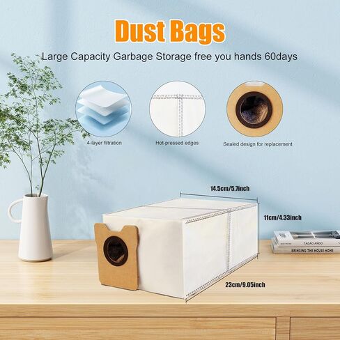 Chuancheng Omni C20 Replacement Kits for Eufy Omni C20 Vacuum Cleaner, 1 Main Brush, 4 HEPA Filters, 6 Side Brushes, 4 Mop Cloth Pads, 3 Dust Bags, 1 Cleaning Tool, 1 Screwdrivers, 20 Pack in Kuwait