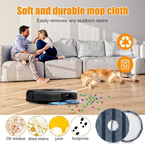 Chuancheng Omni C20 Replacement Kits for Eufy Omni C20 Vacuum Cleaner, 1 Main Brush, 4 HEPA Filters, 6 Side Brushes, 4 Mop Cloth Pads, 3 Dust Bags, 1 Cleaning Tool, 1 Screwdrivers, 20 Pack in Kuwait