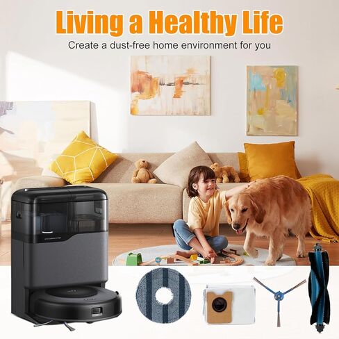 Chuancheng Omni C20 Replacement Kits for Eufy Omni C20 Vacuum Cleaner, 1 Main Brush, 4 HEPA Filters, 6 Side Brushes, 4 Mop Cloth Pads, 3 Dust Bags, 1 Cleaning Tool, 1 Screwdrivers, 20 Pack in Kuwait