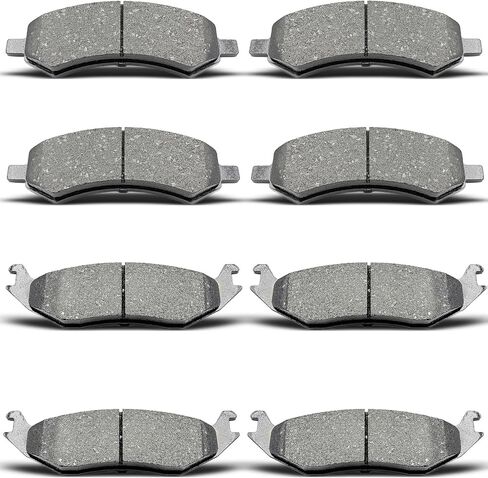 D1092 D1194 8pcs Ceramic Front Rear Brake Pads With Clips Fit For Cadillac Escalade/ESV/EXT,For Chevy Avalanche/Silverado 1500 / Suburban 1500 / Tahoe,For GMC Sierra 1500 / Yukon/Yukon XL 1500 in Saudi Arabia
