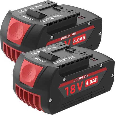 2 Pack 18V Replacement Battery for Bosch 18V Battery, Compatible with BAT609 BAT618 BAT609G BAT610G GBA18V80 GBA18V40 Battery & Cordless Tools, 4000mAh 72Wh Li-ion Rechargeable in Saudi Arabia