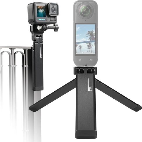حامل ثلاثي مغناطيسي صغير لـ Insta360 X5 X4، لـ GoPro 13 12 11 Max 2، حامل ثلاثي القوائم مرن لسطح المكتب لملحقات DJI Action 5 Pro Osmo 360، مقبض عصا سيلفي معدنية مع برغي خيط 1/4 in Kuwait