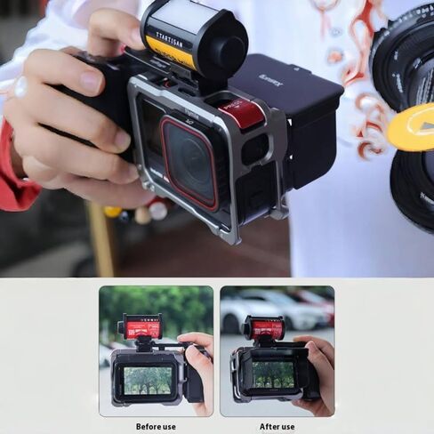 1 Set Camera Accessories Magnetic Screen Hood for Insta360 Ace Pro/Ace Pro 2 Protective Anti-Glare Sun Shade Waist-Level Viewfinder in Saudi Arabia
