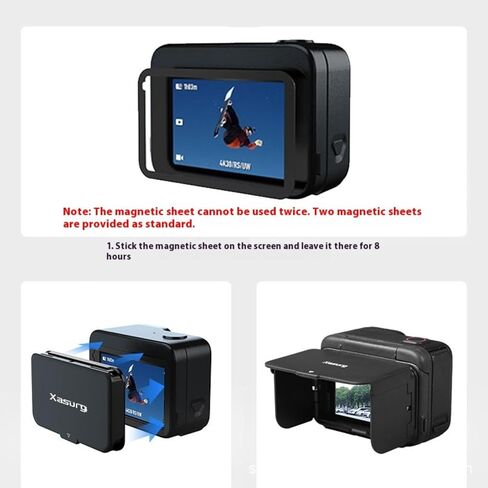 1 Set Camera Accessories Magnetic Screen Hood for Insta360 Ace Pro/Ace Pro 2 Protective Anti-Glare Sun Shade Waist-Level Viewfinder in Saudi Arabia