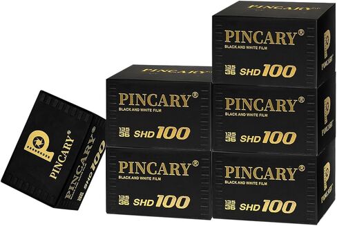 التحكم في الغرفة المظلمة - فيلم Pincary ISO 100 مقاس 35 مم للتطوير المنزلي، فيلم أبيض وأسود مقاس 35 مم بكثافة ثابتة، مسح سلبي سهل الاستخدام، سير عمل الكاميرا مقاس 35 مم، DX 24x36 مم، 36EXP - 3 عبوات ﻿ in Kuwait