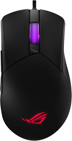 Asus Rog Gladius III Core Gaming Mouse ، مريح ، مستشعر بصري 12000 نقطة في البوصة ، مفاتيح ROG Micro ، مقبس مفتاح التبديل ، 5 ملامح الذاكرة ، Aura Sync RGB in Saudi Arabia