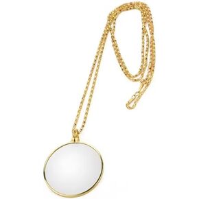 5X Magnifying Glass Necklace Magnifier Pendant Optical with Chain in Kuwait