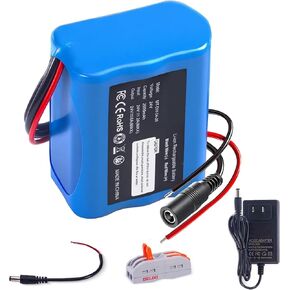 حزمة واحدة 24 فولت 2.6 أمبير في الساعة بطارية ليثيوم ذاتية الصنع، مشروع DIY قابل للتطبيق، سيارة RC، روبوت، ألواح شمسية، شريط إضاءة LED، كاميرا CCTV، إلخ، مع شاحن، سلك موصلات عارية، موصل كابل للأطفال في السيارات in Kuwait